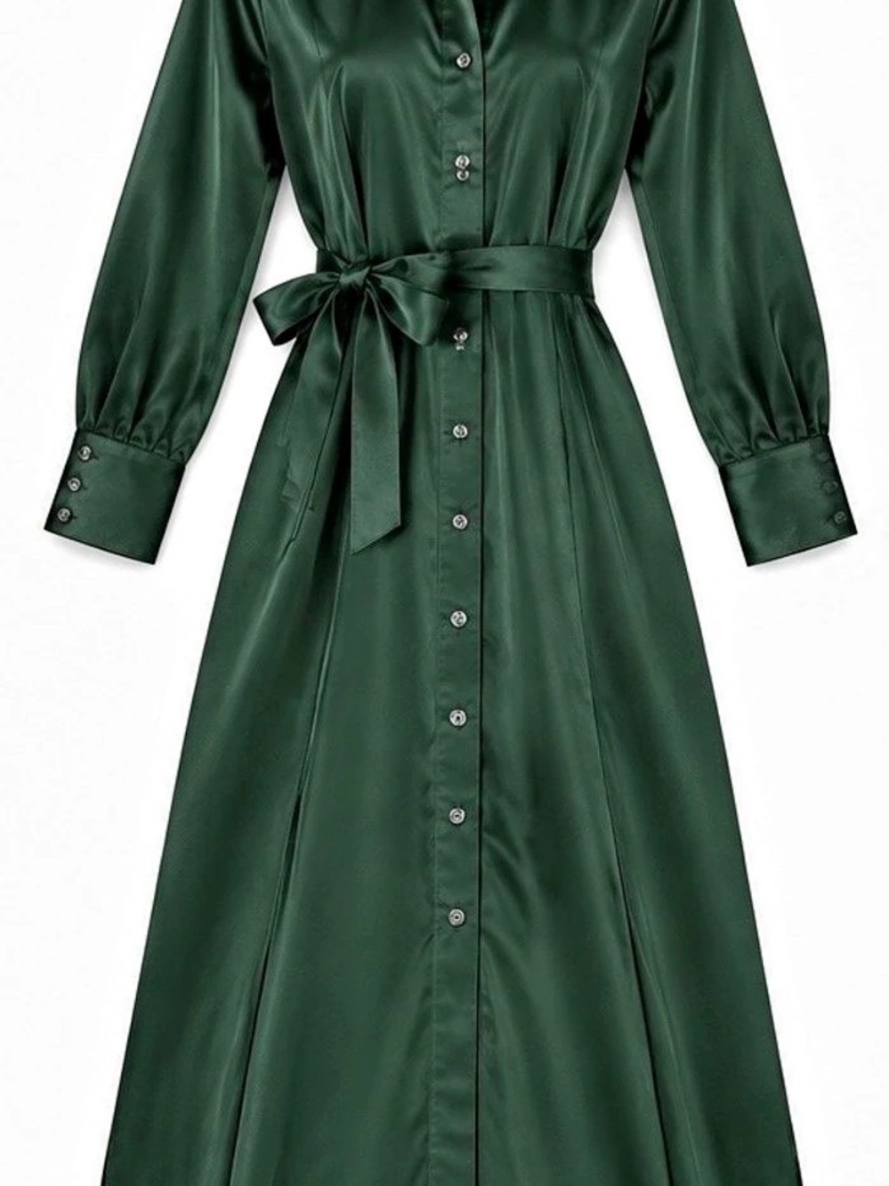 Banana Republic Satin Maxi Shirtdress Size Small